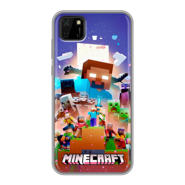 Силиконовый чехол на Huawei Y5p с принтом Майнкрафт Minecraft