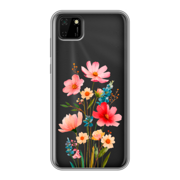 Силиконовый чехол на Huawei Y5p с принтом Цветы