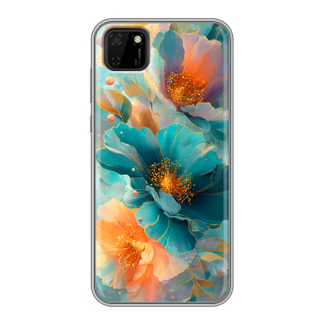 Силиконовый чехол на Huawei Y5p с принтом Цветы