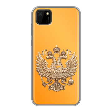 Силиконовый чехол на Huawei Y5p с принтом Герб Флаг России Силиконовый чехол на Huawei Y5p с принтом Герб Флаг России