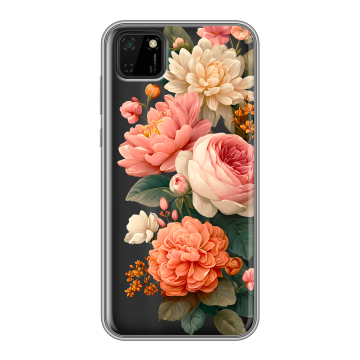Силиконовый чехол на Huawei Y5p с принтом цветы Силиконовый чехол на Huawei Y5p с принтом цветы