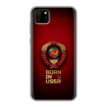 Силиконовый чехол на Huawei Y5p с принтом Флаг Герб СССР Силиконовый чехол на Huawei Y5p с принтом Флаг Герб СССР