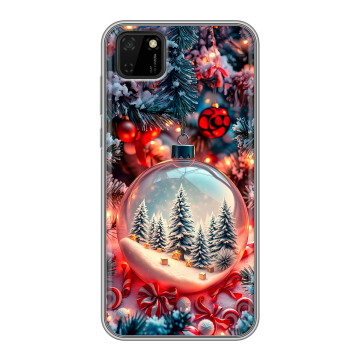 Силиконовый чехол на Huawei Y5p с принтом Новый год