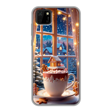 Силиконовый чехол на Huawei Y5p с принтом Новый год
