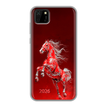 Силиконовый чехол на Huawei Y5p с принтом Новый год