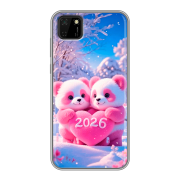 Силиконовый чехол на Huawei Y5p с принтом Новый год