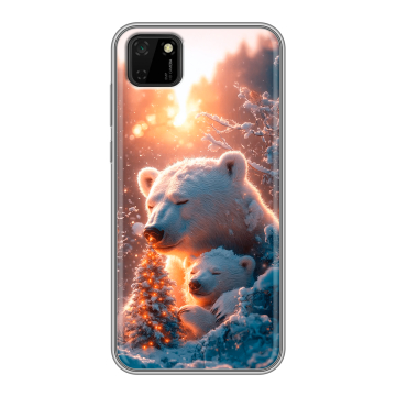 Силиконовый чехол на Huawei Y5p с принтом Новый год