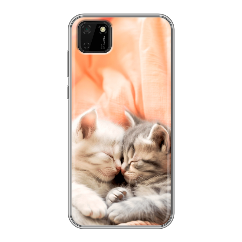 Силиконовый чехол на Huawei Y5p с принтом Котята Силиконовый чехол на Huawei Y5p с принтом Котята