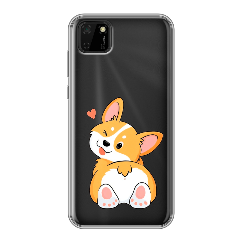 Силиконовый чехол на Huawei Y5p с принтом Корги Силиконовый чехол на Huawei Y5p с принтом Корги