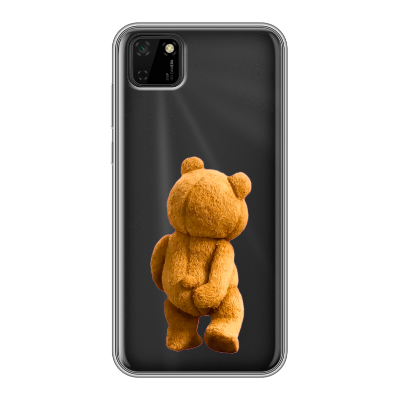 Силиконовый противоударный чехол на Huawei Y5p с принтом Медведь Силиконовый противоударный чехол на Huawei Y5p с принтом Медведь