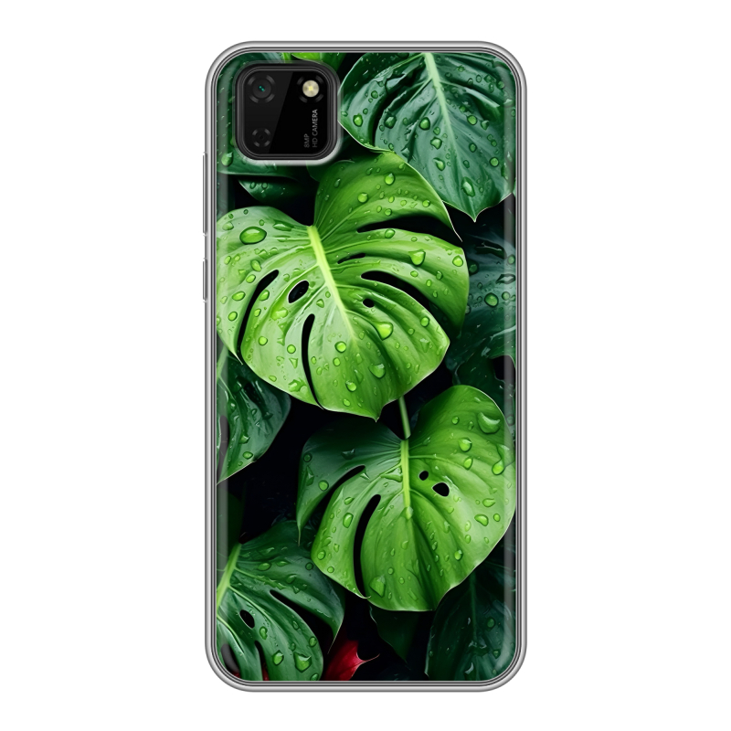 Силиконовый чехол на Huawei Y5p с принтом Листья Силиконовый чехол на Huawei Y5p с принтом Листья