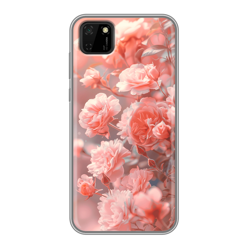 Силиконовый чехол на Huawei Y5p с принтом Розы цветы Силиконовый чехол на Huawei Y5p с принтом Розы цветы