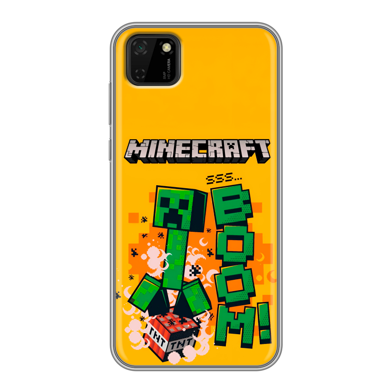 Силиконовый чехол на Huawei Y5p с принтом Майнкрафт Minecraft Силиконовый чехол на Huawei Y5p с принтом Майнкрафт Minecraft