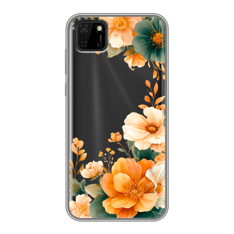 Силиконовый чехол на Huawei Y5p с принтом Цветы принт Силиконовый чехол на Huawei Y5p с принтом Цветы принт