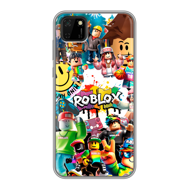 Силиконовый противоударный чехол на Huawei Y5p с принтом Roblox Роблокс Силиконовый противоударный чехол на Huawei Y5p с принтом Roblox Роблокс