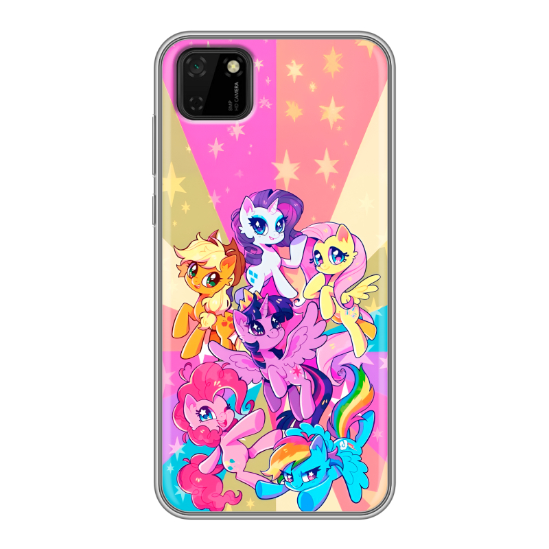 Силиконовый противоударный чехол на Huawei Y5p с принтом My little pony Дружба чудо Силиконовый противоударный чехол на Huawei Y5p с принтом My little pony Дружба чудо