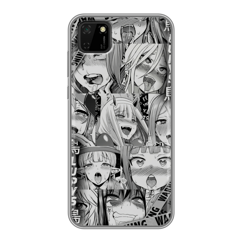 Силиконовый противоударный чехол на Huawei Y5p с принтом Ahegao Ахегао Аниме Силиконовый противоударный чехол на Huawei Y5p с принтом Ahegao Ахегао Аниме