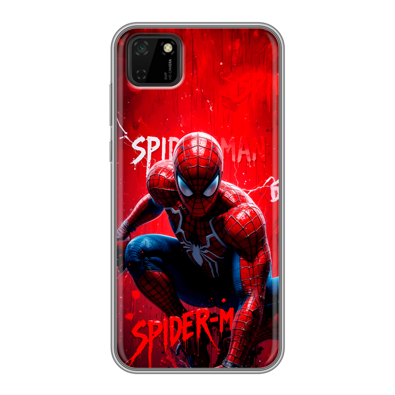 Силиконовый противоударный чехол на Huawei Y5p с принтом Spiderman Человек паук Силиконовый противоударный чехол на Huawei Y5p с принтом Spiderman Человек паук