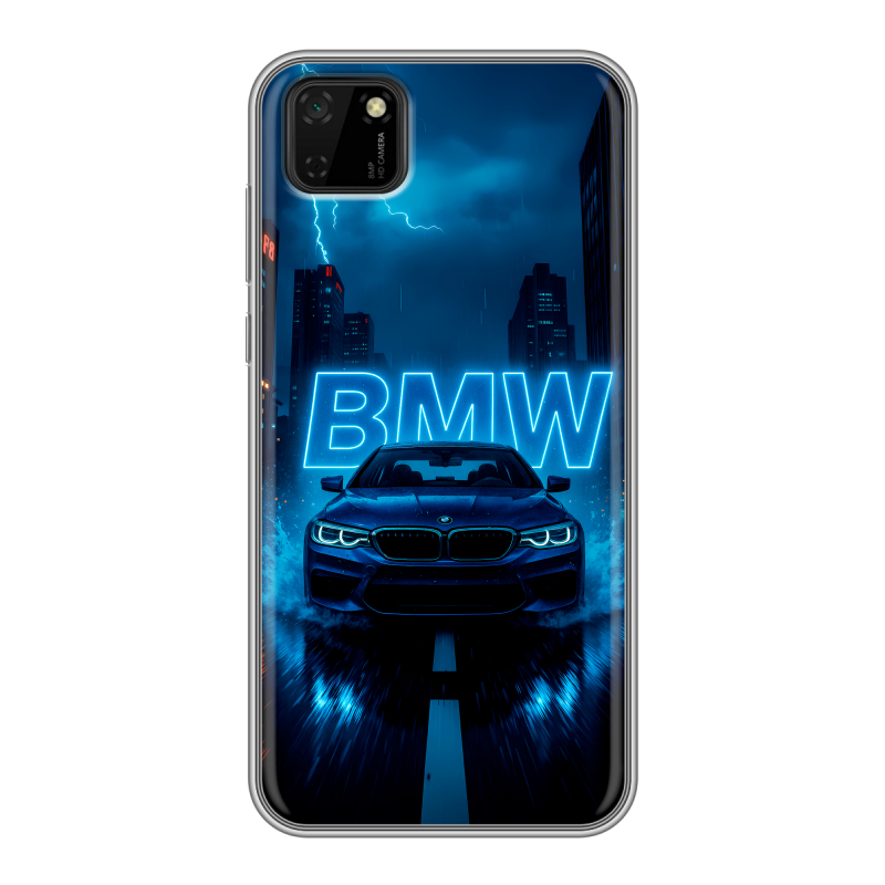 Силиконовый чехол на Huawei Y5p с принтом BMW БМВ Силиконовый чехол на Huawei Y5p с принтом BMW БМВ