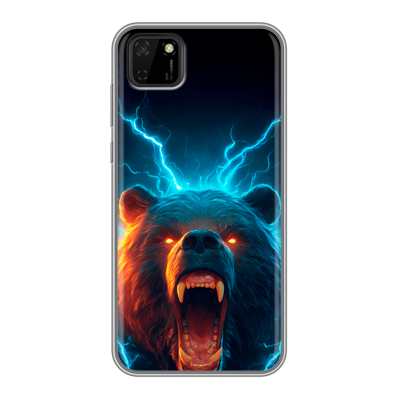 Силиконовый чехол на Huawei Y5p с принтом Медведь Силиконовый чехол на Huawei Y5p с принтом Медведь