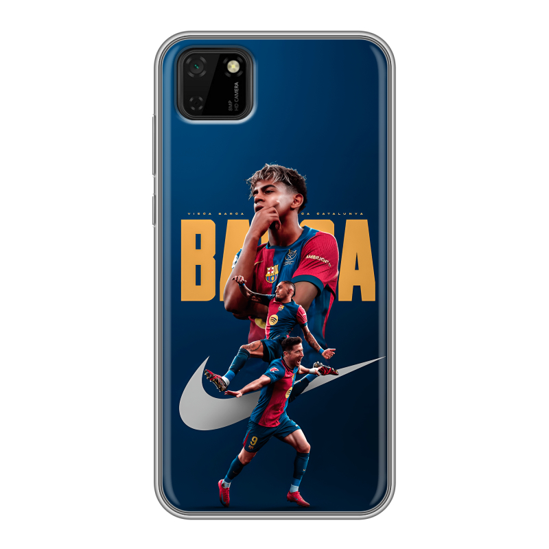 Силиконовый чехол на Huawei Y5p с принтом Барселона Barca Yamal Силиконовый чехол на Huawei Y5p с принтом Барселона Barca Yamal