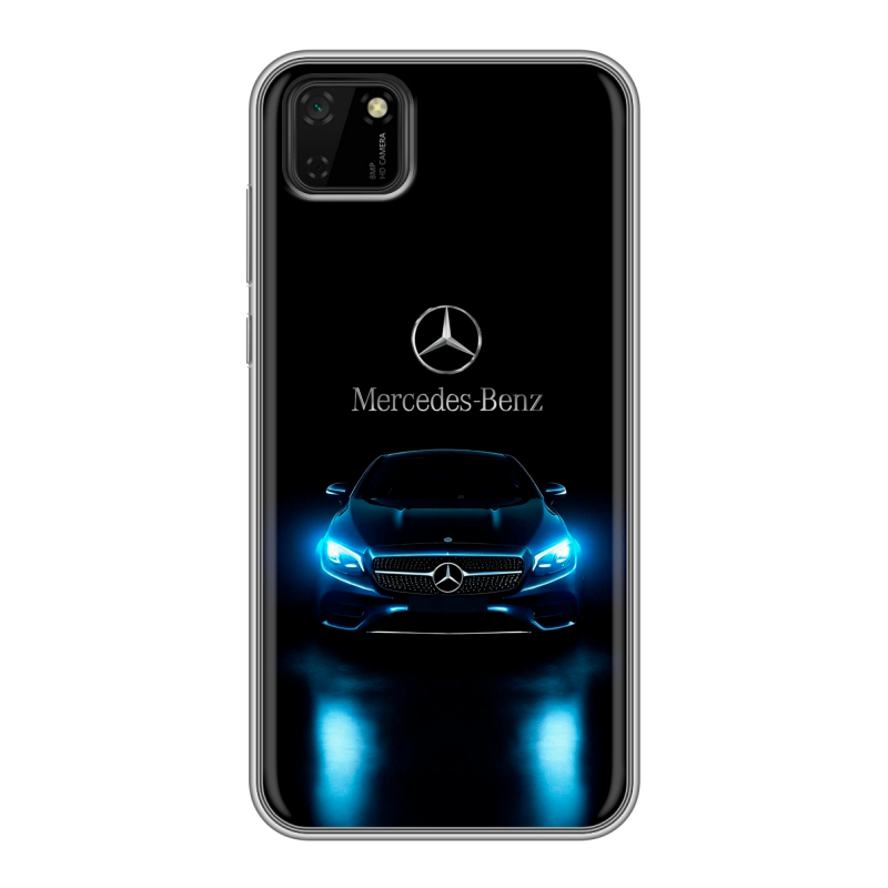 Силиконовый противоударный чехол на Huawei Y5p с принтом Mercedes Мерседес Силиконовый противоударный чехол на Huawei Y5p с принтом Mercedes Мерседес