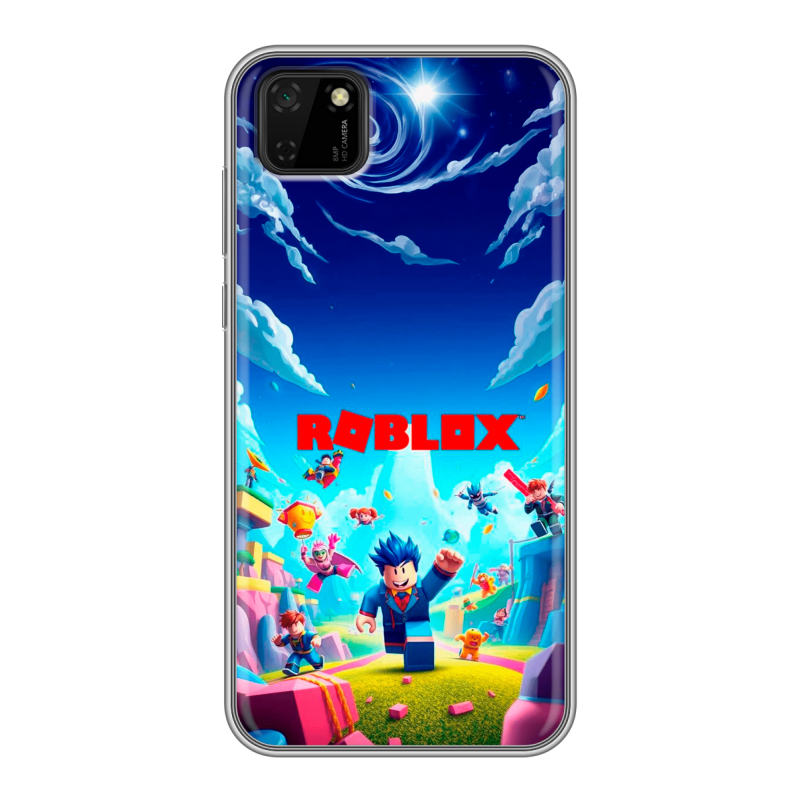 Силиконовый противоударный чехол на Huawei Y5p с принтом Roblox Роблокс Силиконовый противоударный чехол на Huawei Y5p с принтом Roblox Роблокс