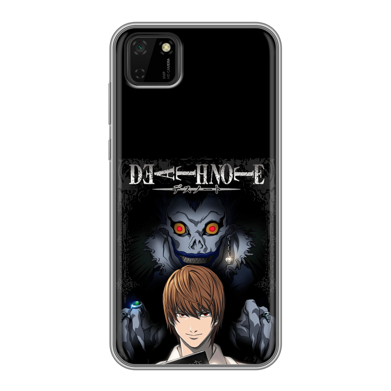 Силиконовый противоударный чехол на Huawei Y5p с принтом Death note Тетрадь смерти Силиконовый противоударный чехол на Huawei Y5p с принтом Death note Тетрадь смерти
