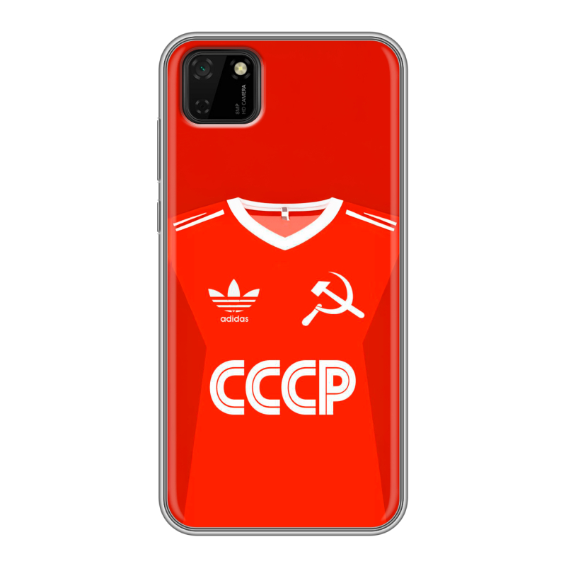 Силиконовый чехол на Huawei Y5p с принтом Флаг Герб СССР Силиконовый чехол на Huawei Y5p с принтом Флаг Герб СССР