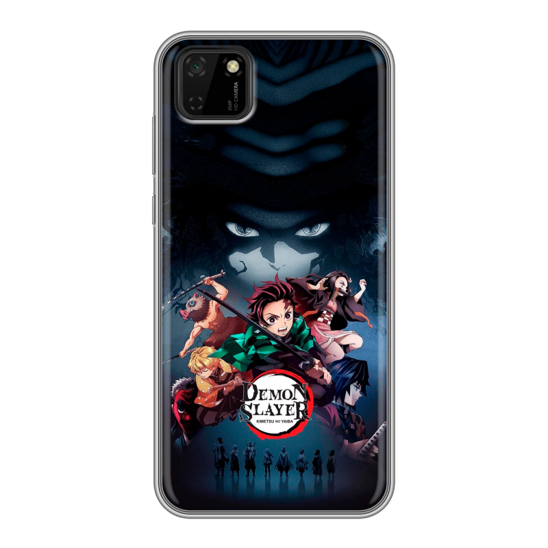 Силиконовый чехол на Huawei Y5p с принтом Demon Slayer Клинок рассекающий демонов Силиконовый чехол на Huawei Y5p с принтом Demon Slayer Клинок рассекающий демонов
