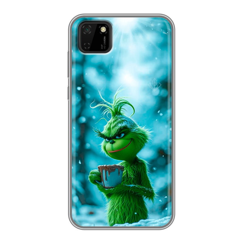 Силиконовый чехол на Huawei Y5p с принтом Новый год гринч Силиконовый чехол на Huawei Y5p с принтом Новый год гринч