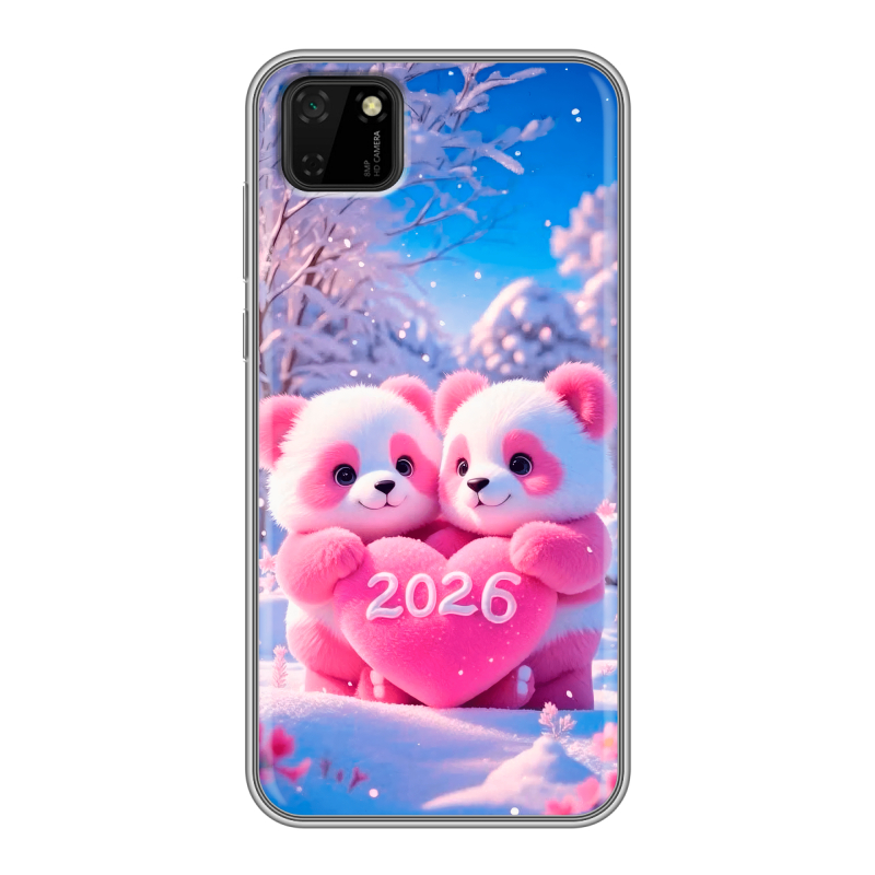Силиконовый чехол на Huawei Y5p с принтом Новый год Силиконовый чехол на Huawei Y5p с принтом Новый год