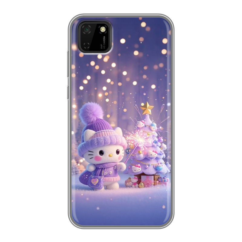Силиконовый противоударный чехол на Huawei Y5p с принтом Новый год Силиконовый противоударный чехол на Huawei Y5p с принтом Новый год