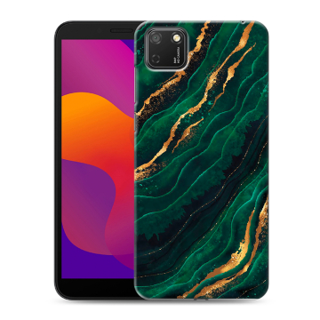 Силиконовый чехол на Huawei Honor 9S с принтом Мрамор зеленое золото Силиконовый чехол на Huawei Honor 9S с принтом Мрамор зеленое золото