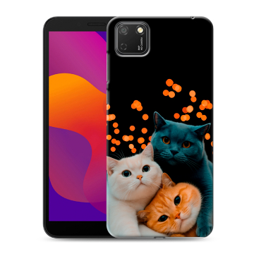 Силиконовый чехол на Huawei Honor 9S с принтом Кошки Силиконовый чехол на Huawei Honor 9S с принтом Кошки