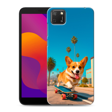 Силиконовый чехол на Huawei Honor 9S с принтом Корги на скейте Силиконовый чехол на Huawei Honor 9S с принтом Корги на скейте