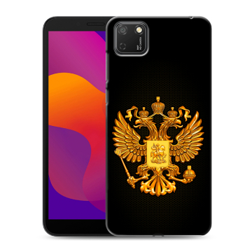 Силиконовый чехол на Huawei Honor 9S с принтом Герб России желтый Силиконовый чехол на Huawei Honor 9S с принтом Герб России желтый
