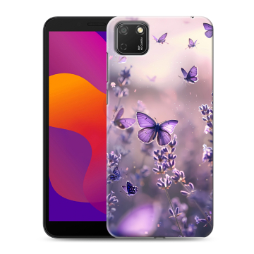 Силиконовый чехол на Huawei Honor 9S с принтом бабочки и лаванда Силиконовый чехол на Huawei Honor 9S с принтом бабочки и лаванда
