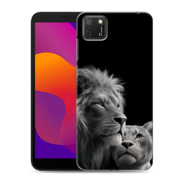Силиконовый чехол на Huawei Honor 9S с принтом Лев кошки