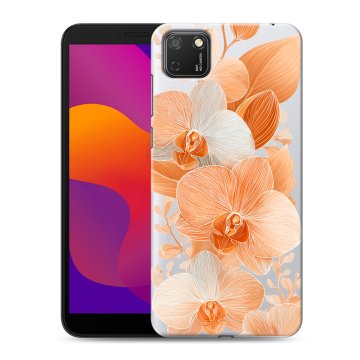 Силиконовый чехол на Huawei Honor 9S с принтом Бежевые цветы