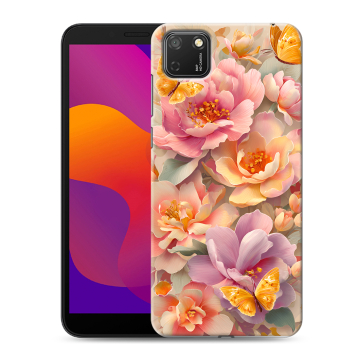 Силиконовый чехол на Huawei Honor 9S с принтом Цветы и бабочки