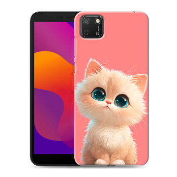Силиконовый чехол на Huawei Honor 9S с принтом Розовый котенок