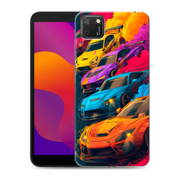 Силиконовый чехол на Huawei Honor 9S с принтом Тачки