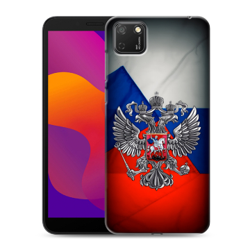 Силиконовый чехол на Huawei Honor 9S с принтом Флаг России Силиконовый чехол на Huawei Honor 9S с принтом Флаг России