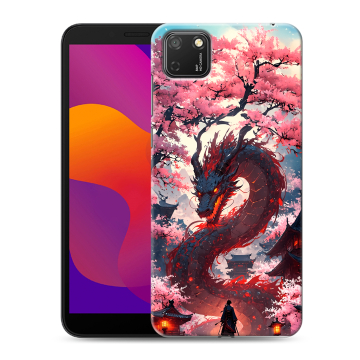 Силиконовый чехол на Huawei Honor 9S с принтом Дракон Японский Силиконовый чехол на Huawei Honor 9S с принтом Дракон Японский
