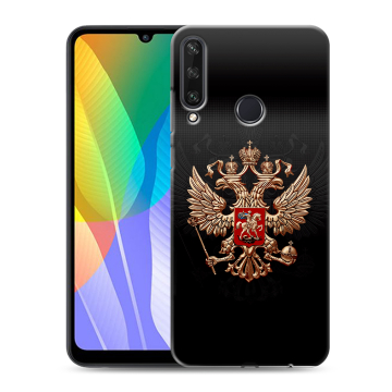 Силиконовый чехол на Huawei Y6p с принтом Герб России Силиконовый чехол на Huawei Y6p с принтом Герб России