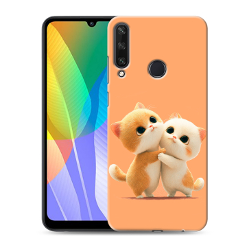 Силиконовый чехол на Huawei Y6p с принтом Милые котики