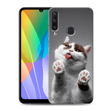 Силиконовый чехол на Huawei Y6p с принтом Коты