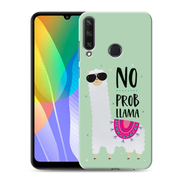 Силиконовый чехол на Huawei Y6p с принтом Лама