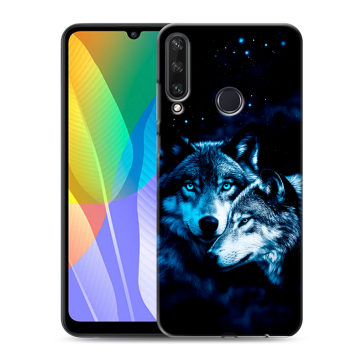 Силиконовый чехол на Huawei Y6p с принтом Волки Силиконовый чехол на Huawei Y6p с принтом Волки
